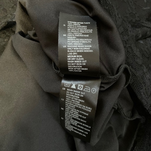 Topshop Short Sleeve Lace Fit Flare Dress - Picture 7 of 8